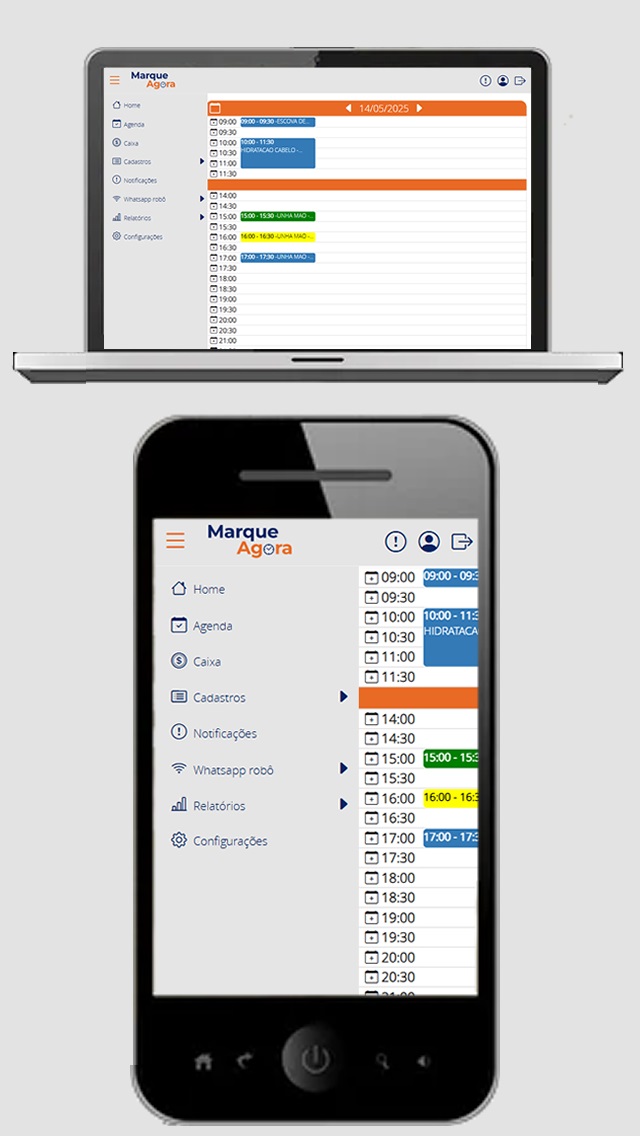 Menu interativo simples e direto